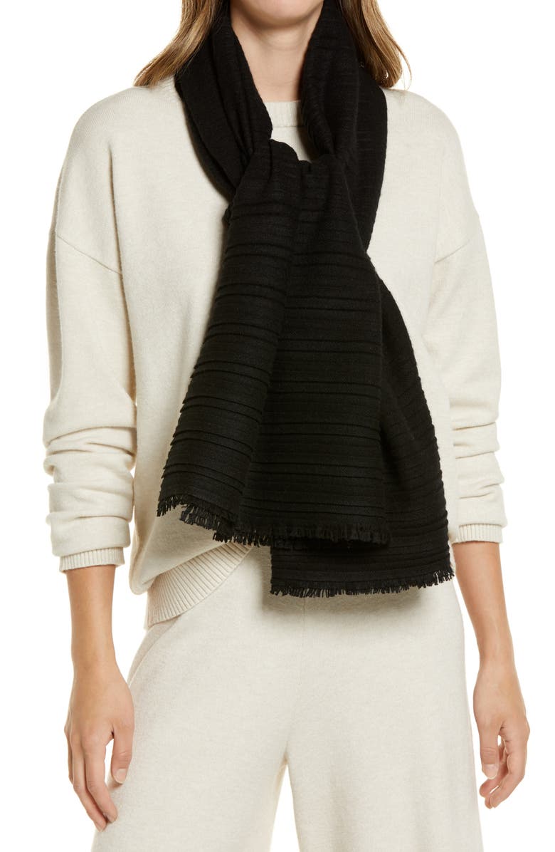 Nordstrom Plissé Cashmere Scarf, Main, color,