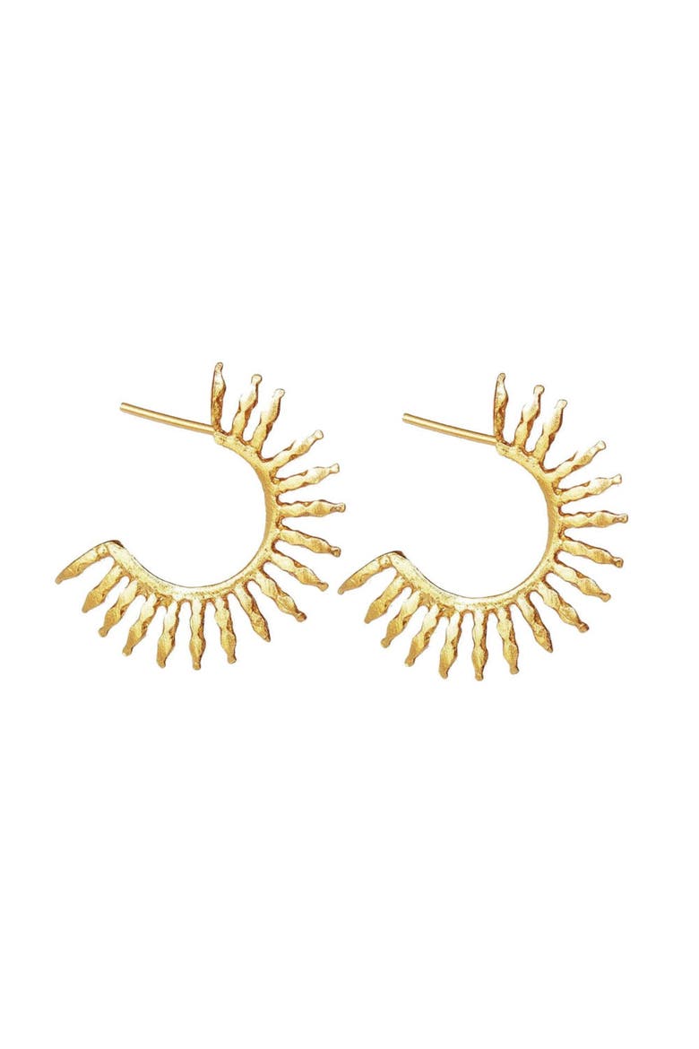 Aylin Hoop Earrings, Alternate, color, Brass