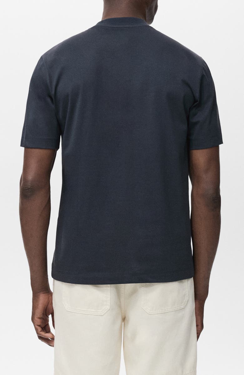 MANGO Shellfish Embroidery Crewneck T-Shirt, Alternate, color, Navy