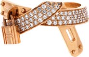 Pre-Owned Hermes Kelly Gavroche Ring 18K Rose Gold with Diamonds