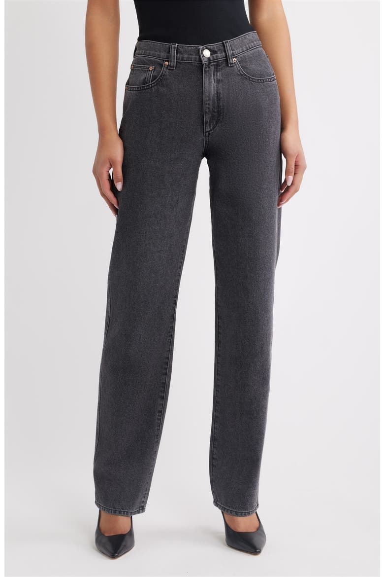 Cate High Waist Slim Straight Leg Jeans, Main, color, NIGHTSHADE