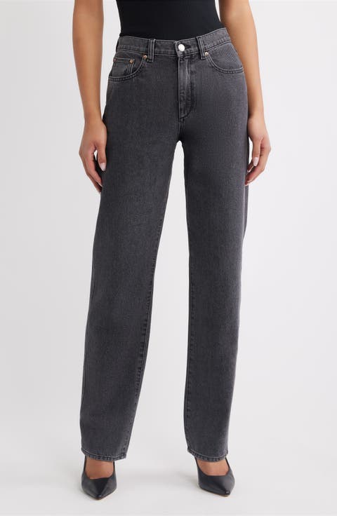 Cate High Waist Slim Straight Leg Jeans