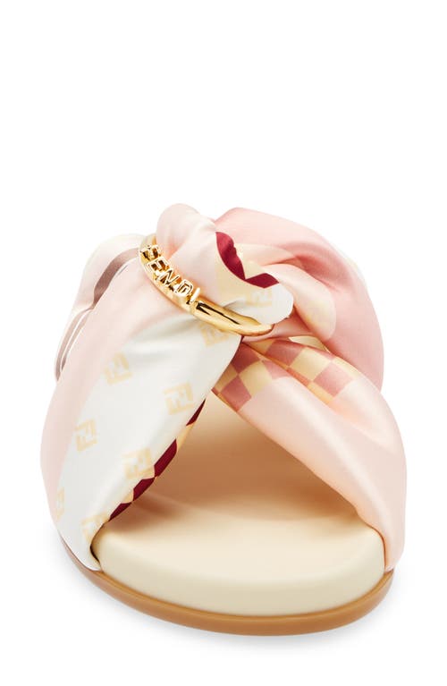Fendi Feel Knotted Sandal In Neutral