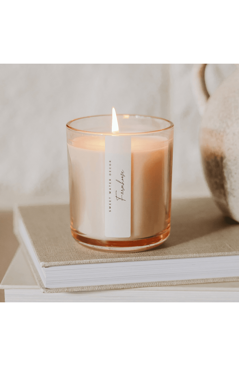SWEET WATER DECOR 12oz Tinted Glass Jar Candle - Sweet Scents, Alternate, color, Farmhouse