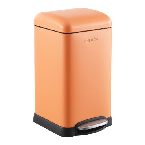 Happimess Betty Retro Mini 3.2-gallon Step-open Trash Can In Orange