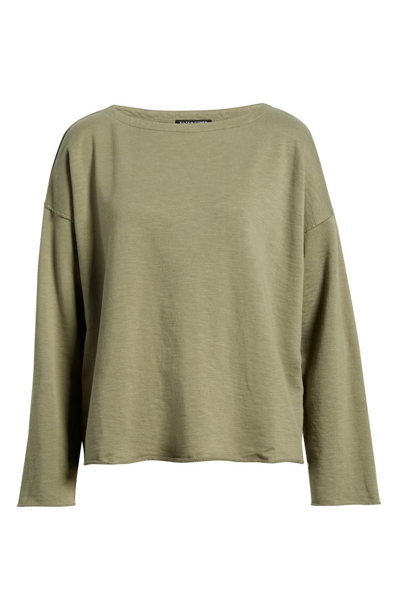 Eileen Fisher Bateau Neck Boxy Top, Alternate, color, Bay Leaf