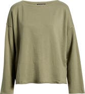 Eileen Fisher Bateau Neck Boxy Top