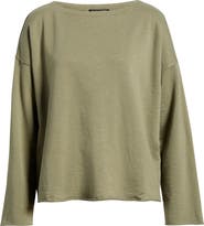 Eileen Fisher Bateau Neck Boxy Top
