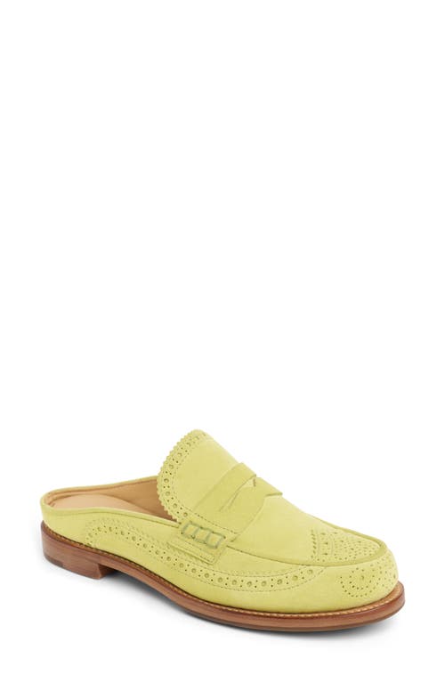 The Office Of Angela Scott Miss Emma Wingtip Mule In Yellow