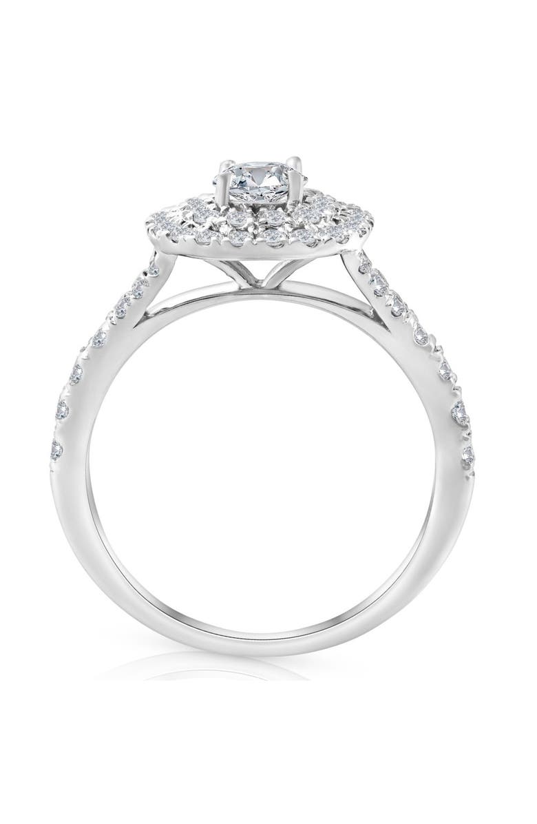 Bliss Diamond 1 1/4 Ct TW Lab Grown Diamond Cushion Halo Engagement Ring in Gold, Alternate, color,