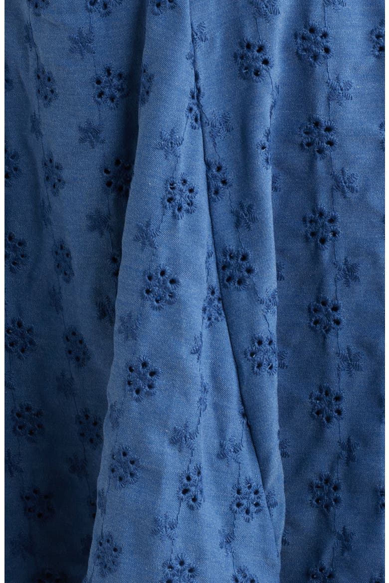 Tie Front Fit and Flare Dress, Alternate, color, DENIM