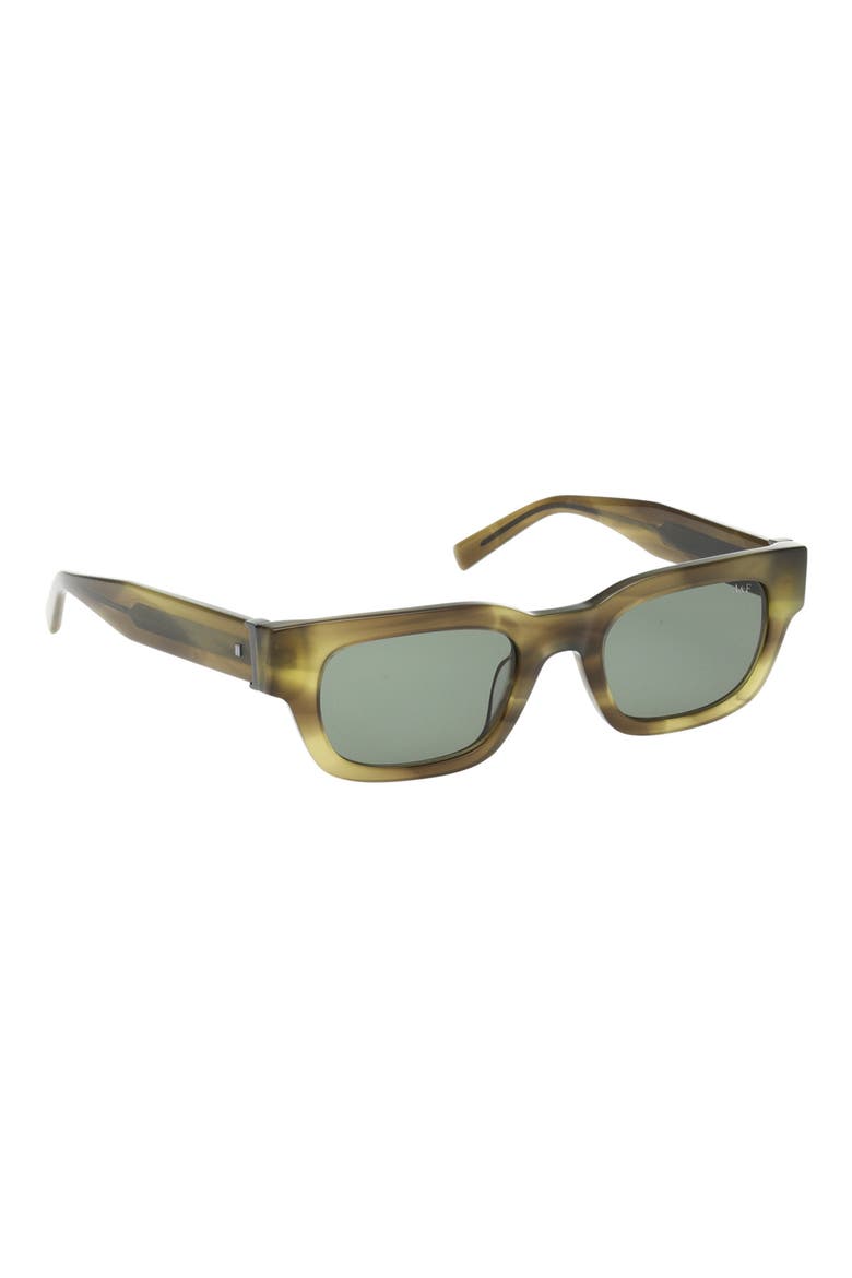 51mm Square Sunglasses, Alternate, color, GREEN HORN / GREEN