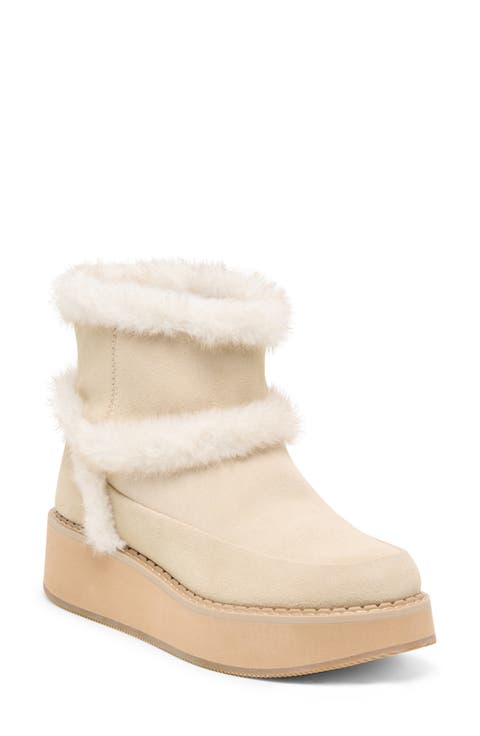 Pixie Plush Faux Fur Trim Waterproof Boot