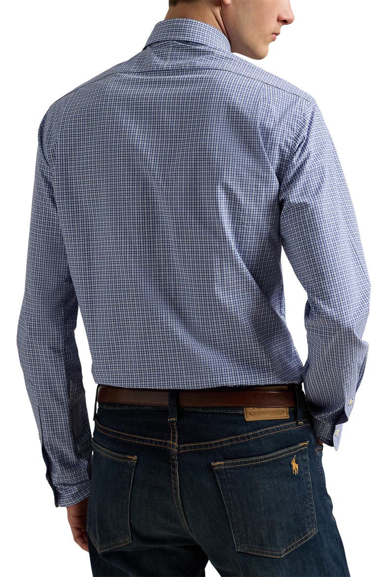 Classic Fit Check Cotton Poplin Button-Up Shirt, Alternate, color, WHITE BLUE MULTI