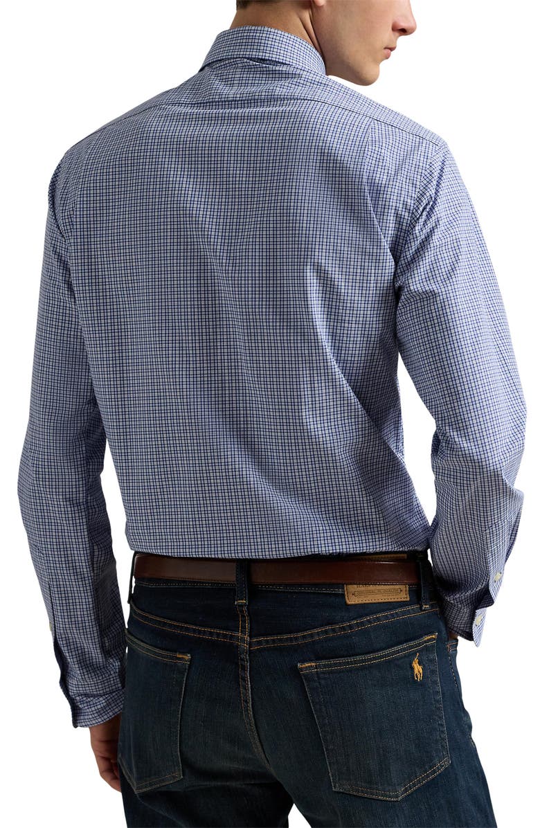 Polo Ralph Lauren Classic Fit Check Cotton Poplin Button-Up Shirt, Alternate, color, White Blue Multi