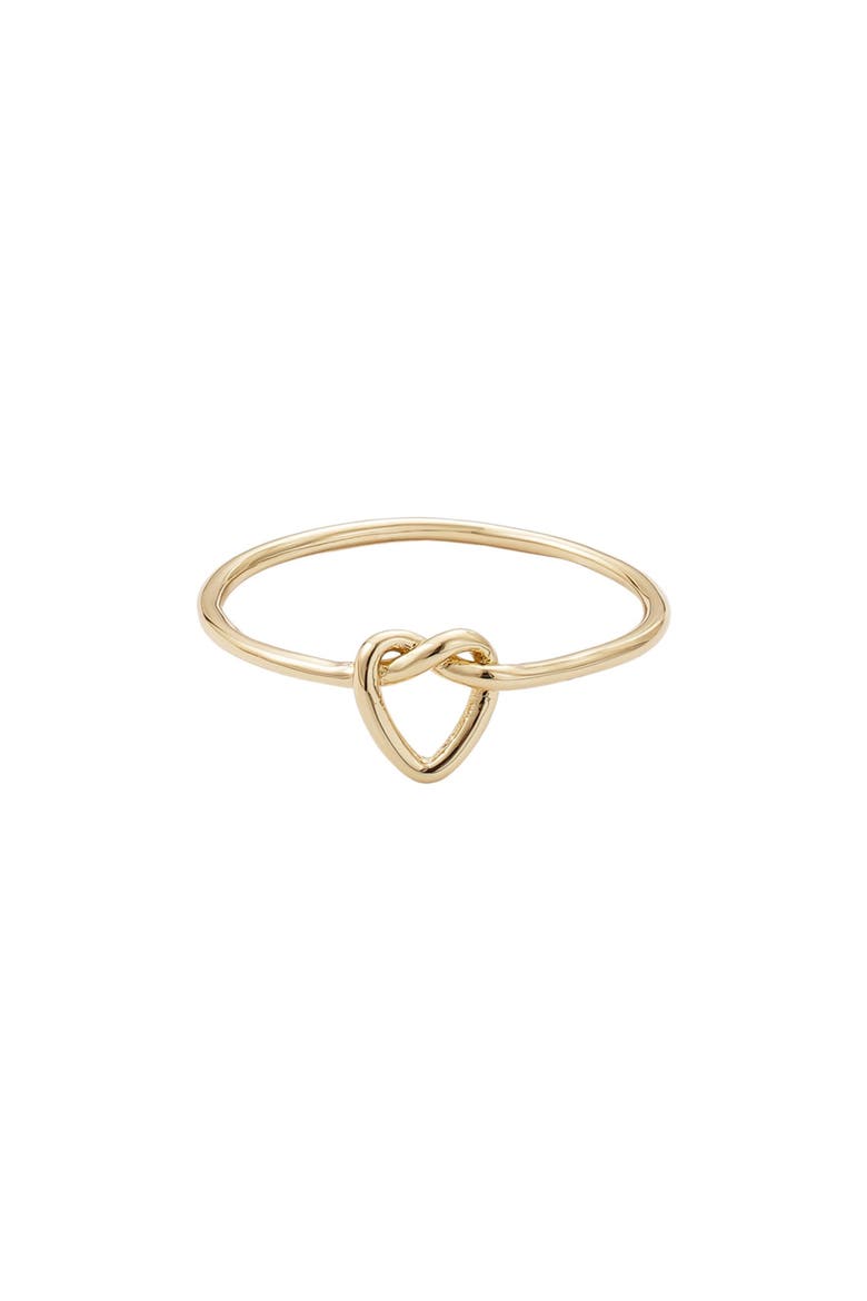 Knotted Heart Ring, Main, color, GOLD