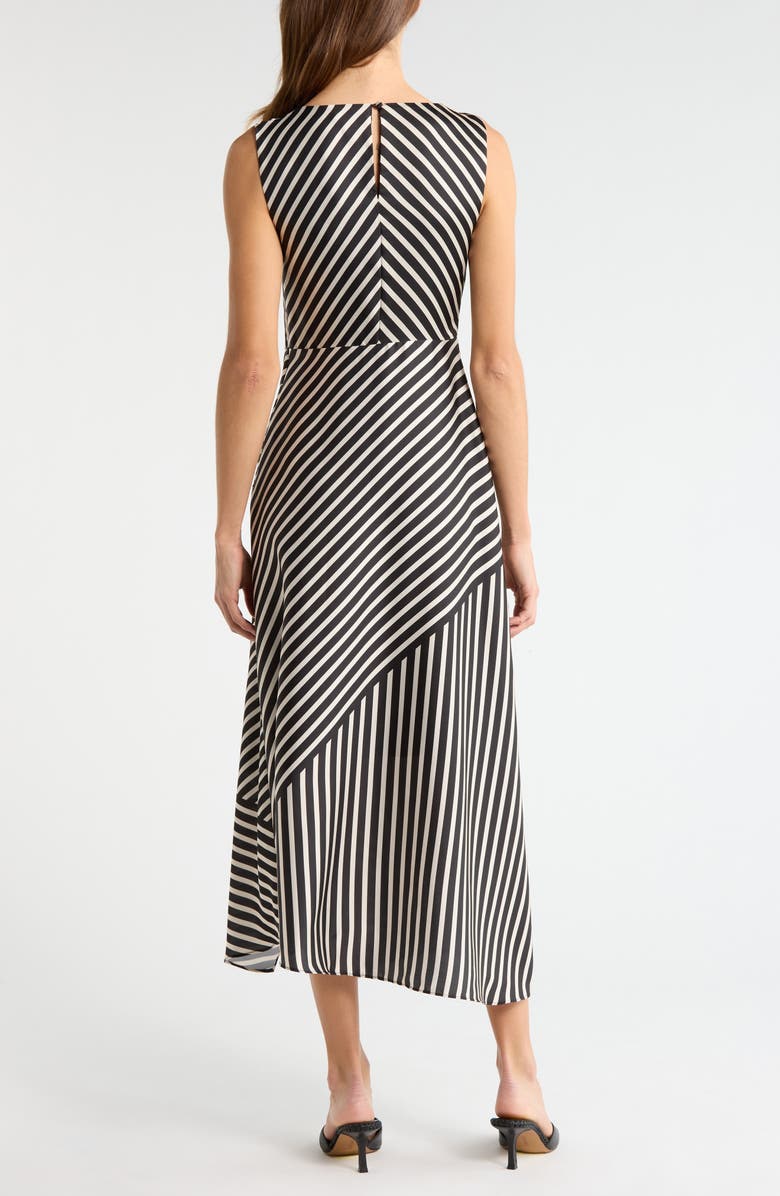 Vince Camuto Stripe Maxi Dress, Alternate, color, Rich Black