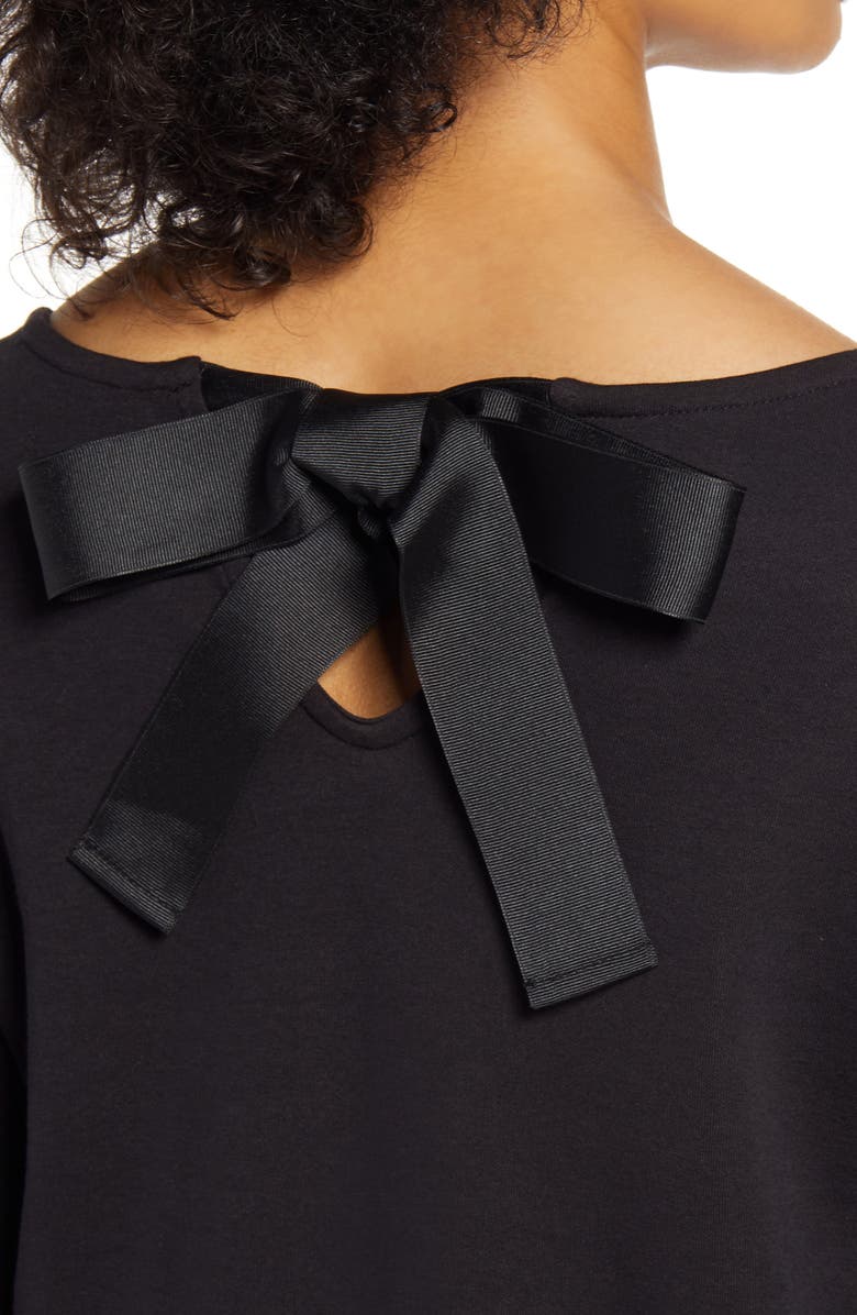 Halogen<sup>®</sup> Bow Back V-Neck Sweatshirt, Alternate, color,