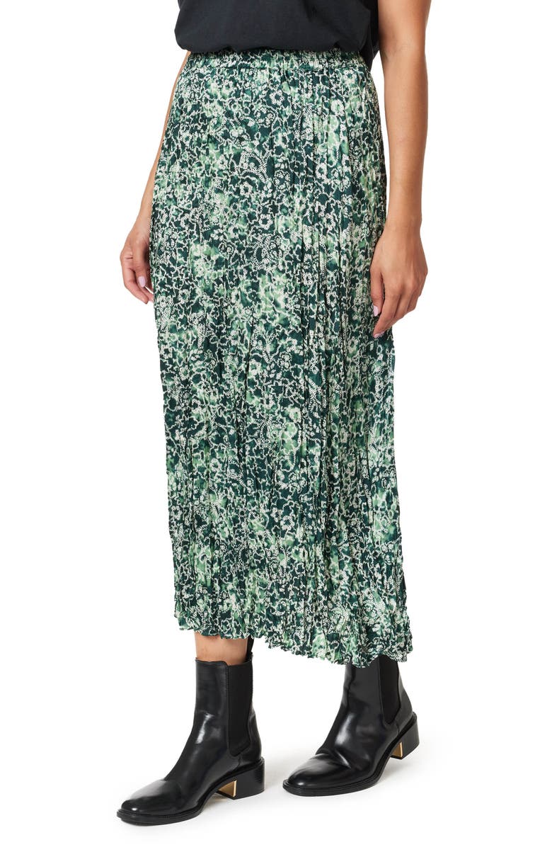 Scotch & Soda Shibori Floral Pleated Crinkle Skirt, Alternate, color,