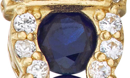 Fzn 10k Gold Lab Created Sapphire Drop Earrings In Gold