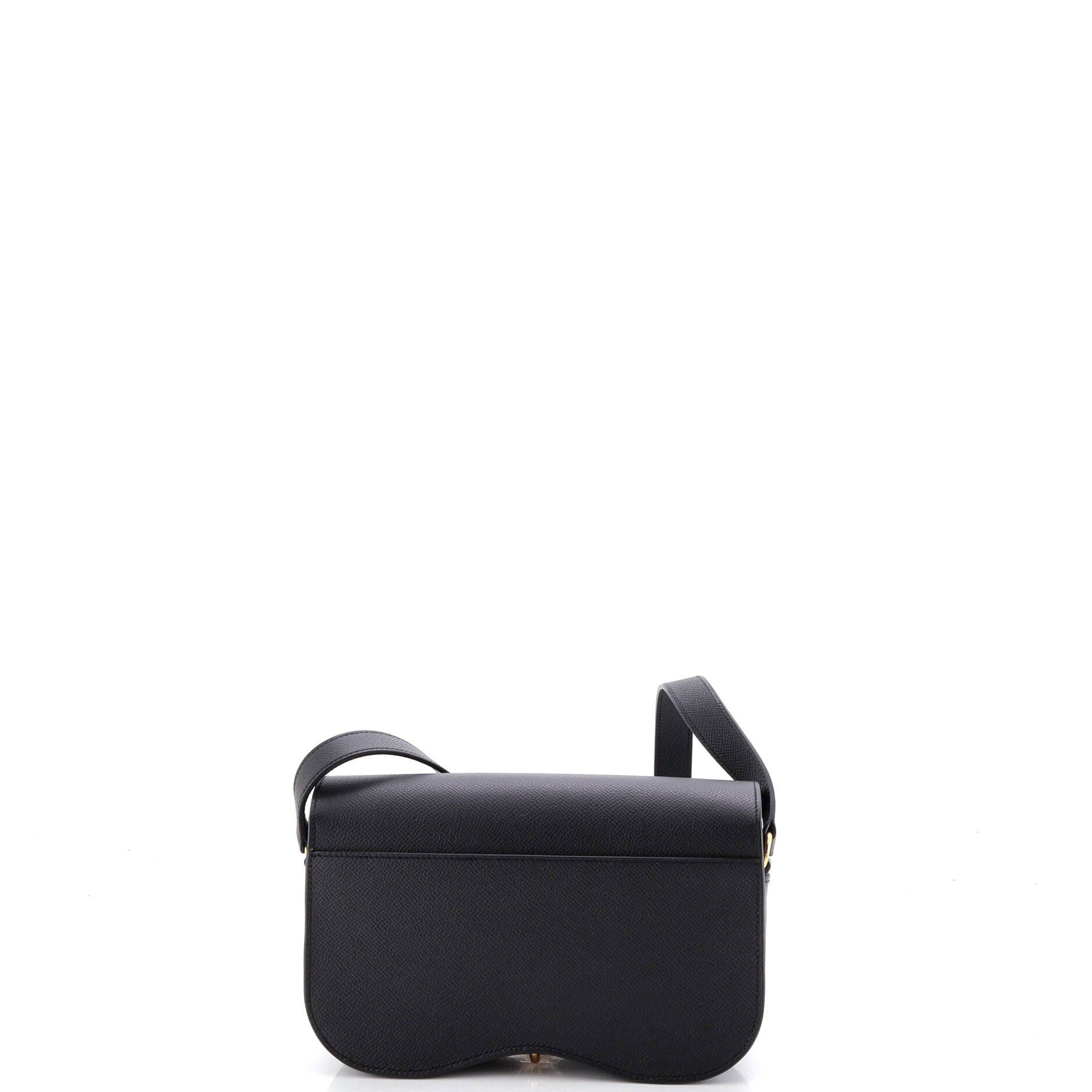 Pre-Owned Hermes Della Cavalleria Elan Shoulder Bag Epsom, Alternate, color, Noir