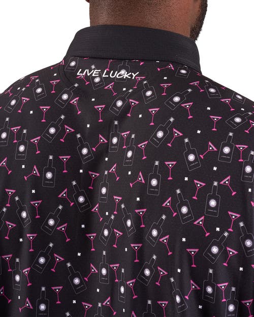 Black Clover Liquid Luck Polo In Black