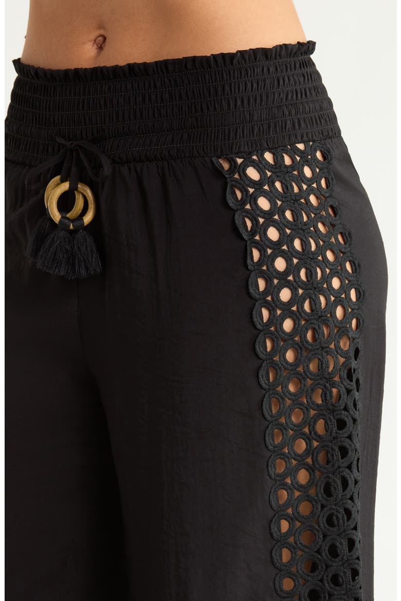 Wide Leg Cover-Up Pants, Alternate, color, BLACK