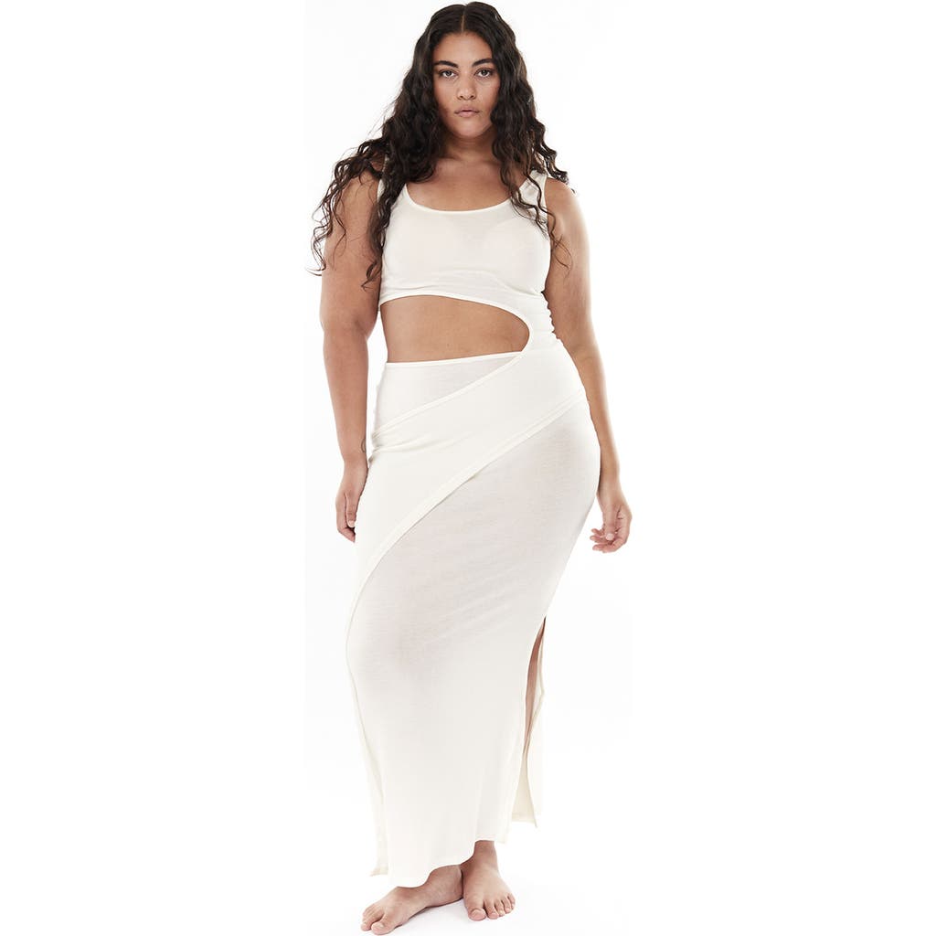 Mother Of All Papper Cut Out Maxi Dress In White