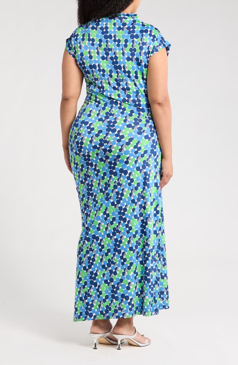 Renee C Ruched Cap Sleeve Body-Con Dress, Alternate, color, Blue