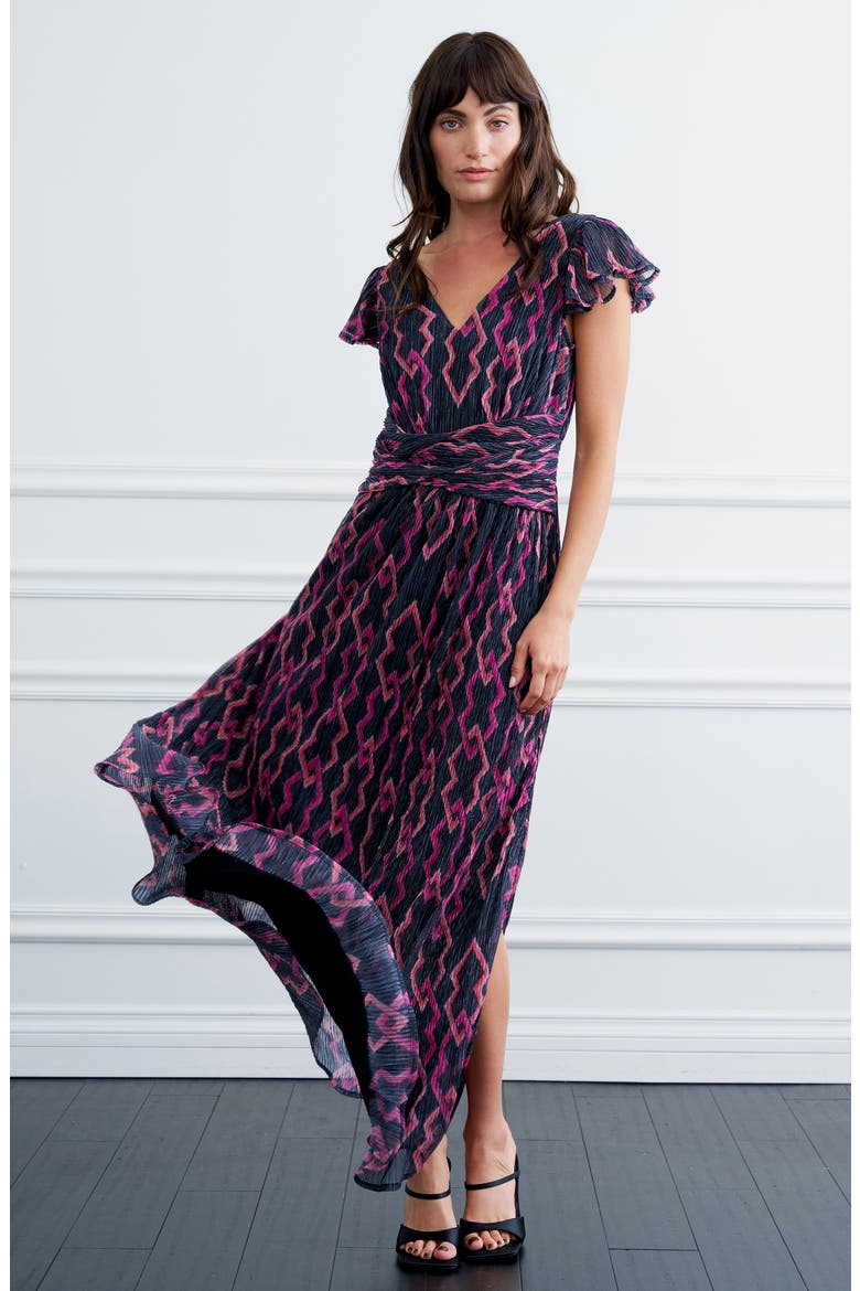 Byanca Print Maxi Dress, Alternate, color, BLACK MULTI