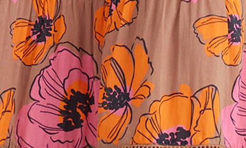 Brave + True Brave+true Wonderland Tiered Maxi Skirt In Orange