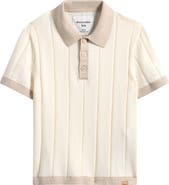abercrombie kids Kids' Swolo Contrast Trim Cotton Blend Rib Polo