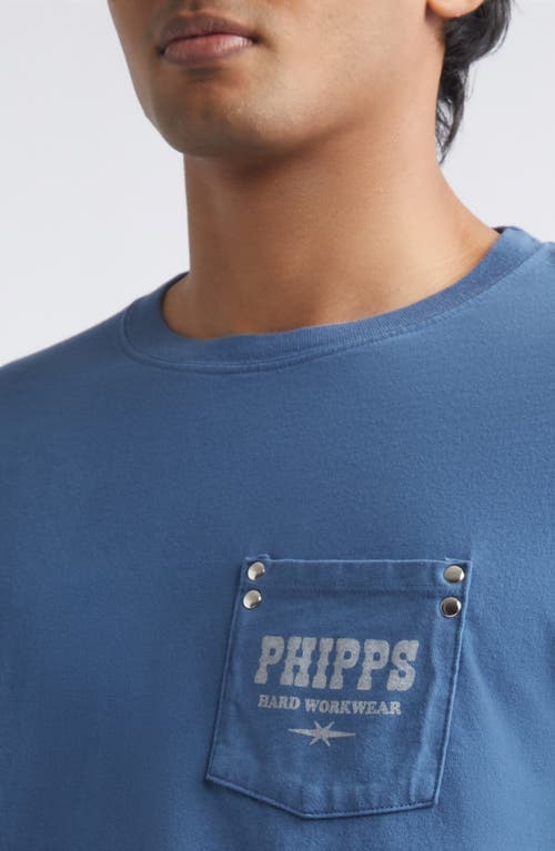 Phipps Hard Workwear Pocket Graphic T-shirt In Blue