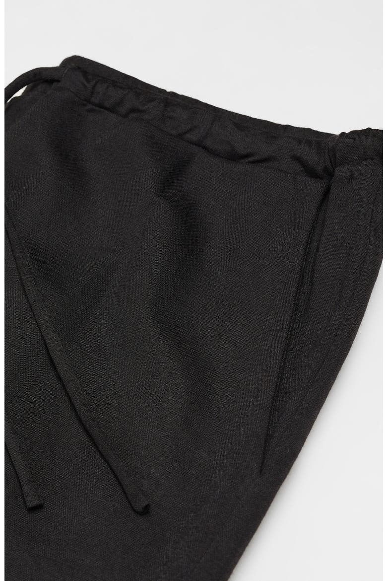 Wide Leg Drawstring Pants, Alternate, color, BLACK