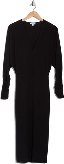 Jenna Long Sleeve Belted Wool & Cashmere Blend Dress