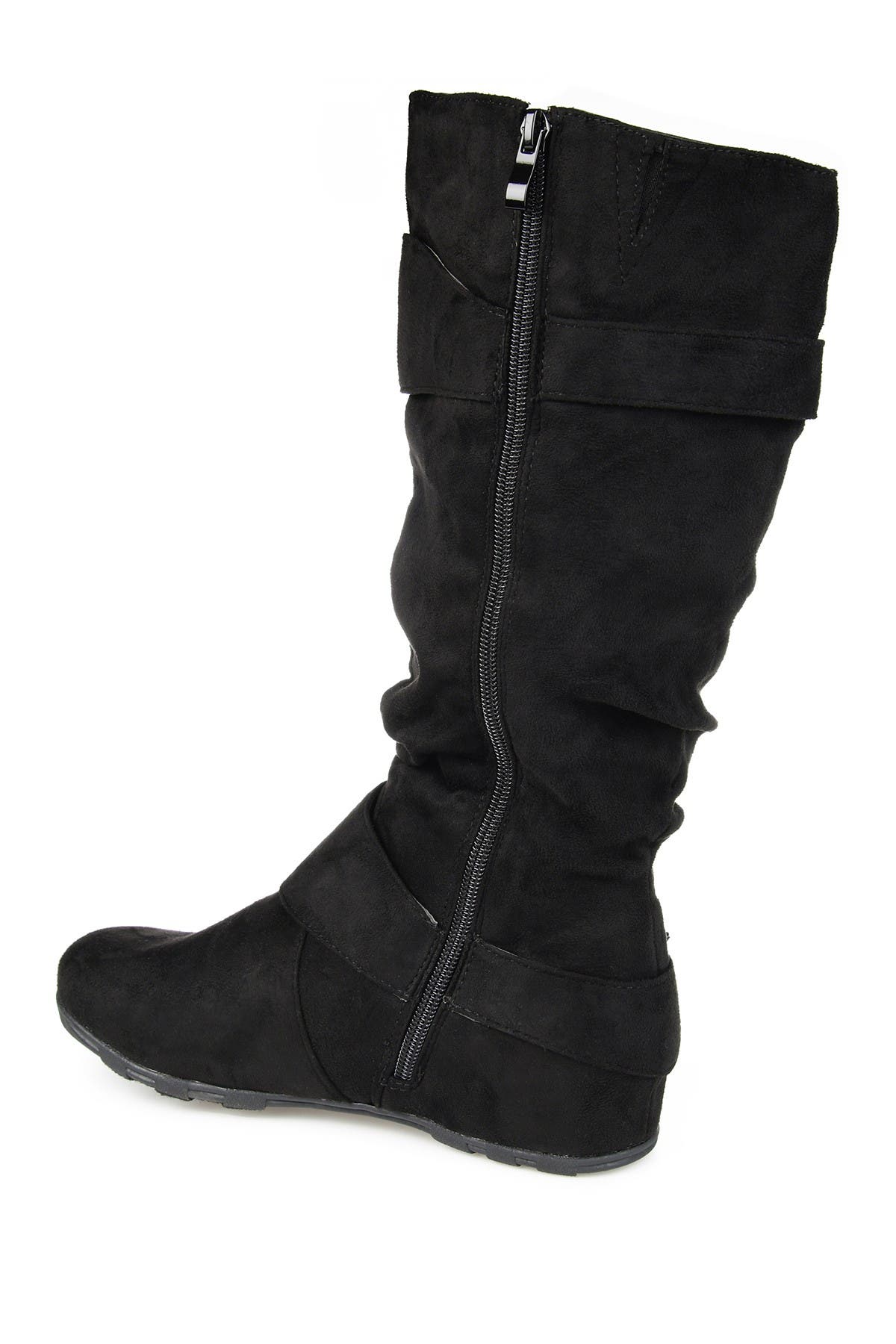 Journee Collection JOURNEE Jester Side Buckle Tall Boot, Alternate, color, Black