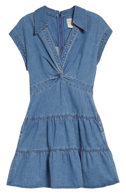 Alice And Olivia Alice + Olivia Mila Twist Denim Minidress In Blue
