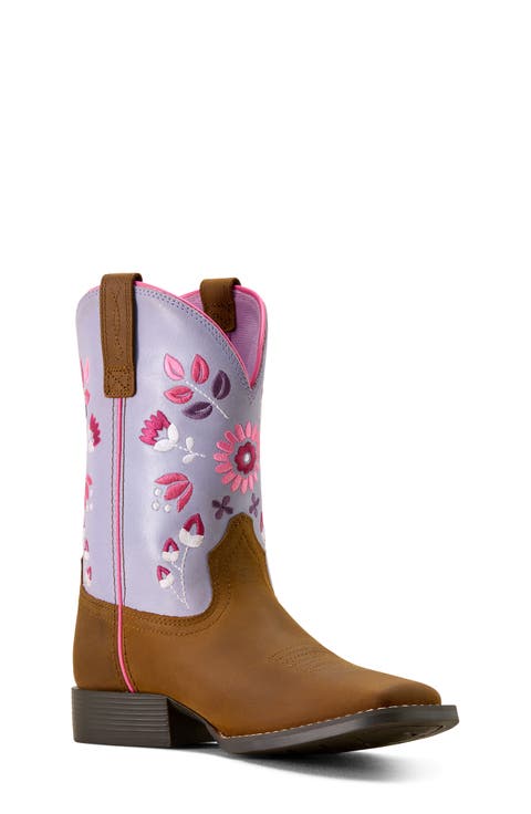 Kids' Wild Bloom Wide Square Toe Western Boot (Toddler, Little Kid & Big Kid)