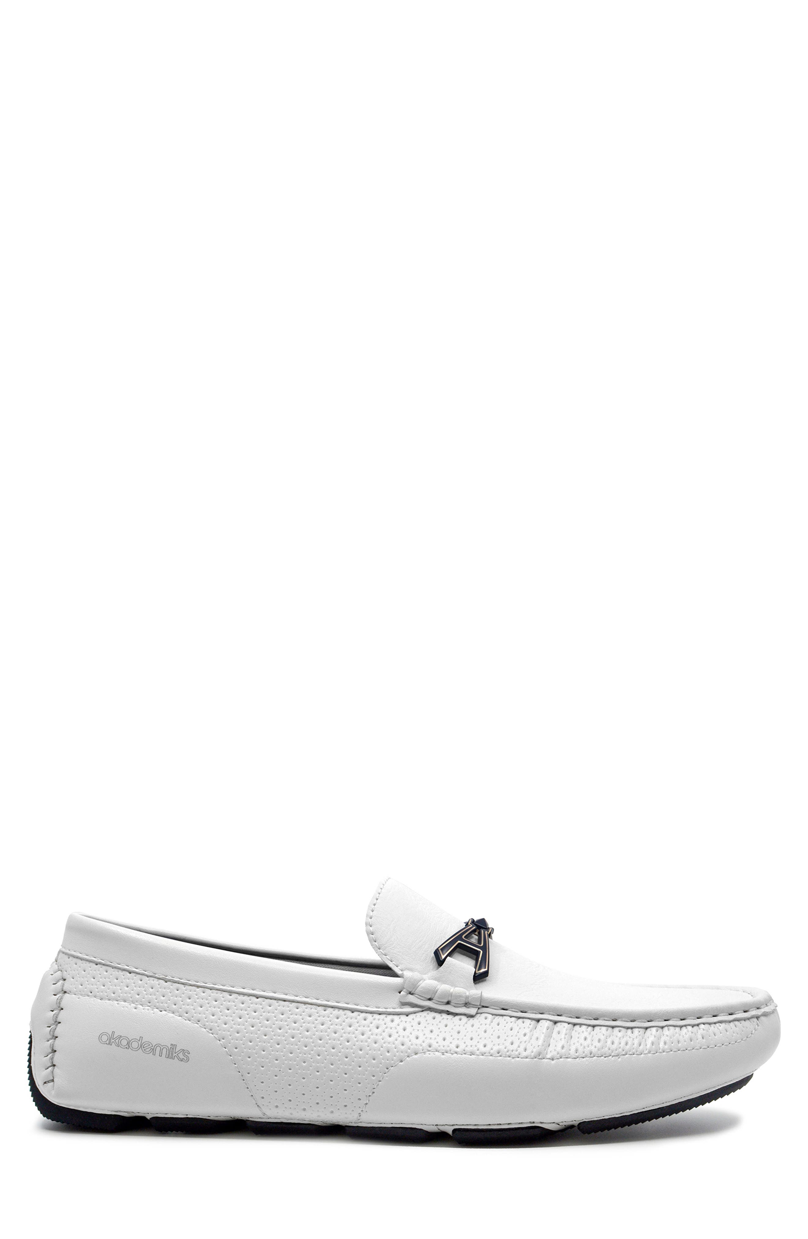 Tabor Bit Driving Loafer, Alternate, color, WHITE