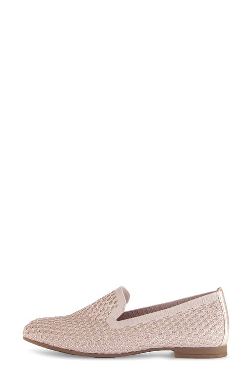 Gabor Rhinestone Knit Loafer In Rouge