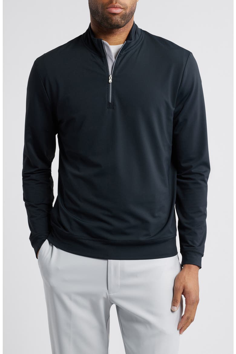 Motion Performance Quarter Zip Pullover, Main, color, BLACK