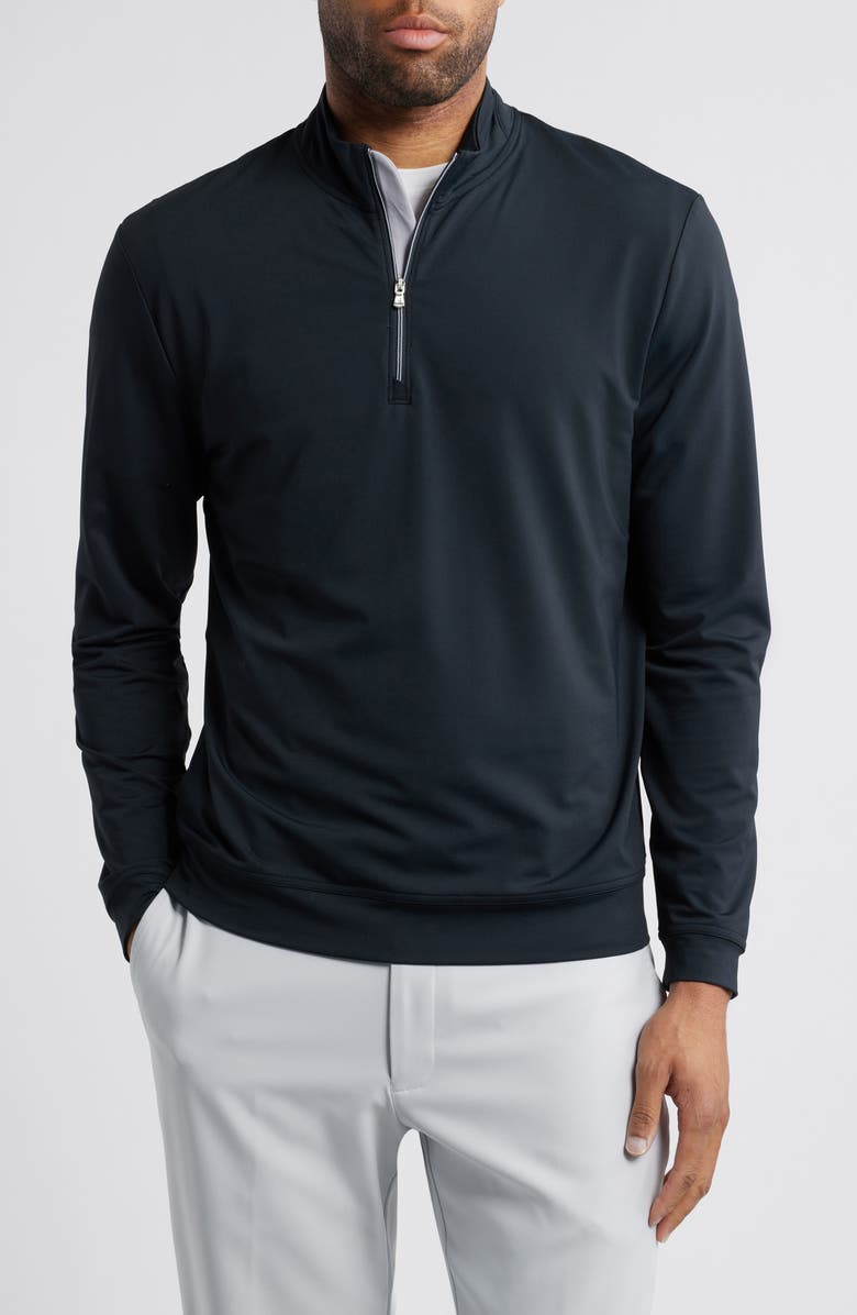 johnnie-O Motion Performance Quarter Zip, Main, color, Black