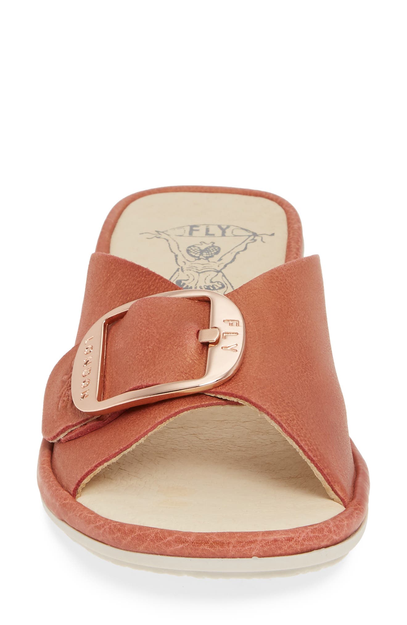 Elax Slide Sandal, Alternate, color, RASPBERRY JANEDA LEATHER