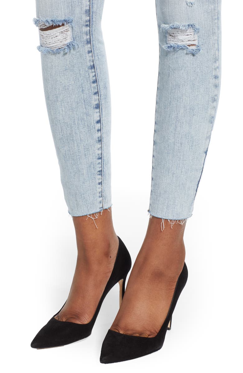 Good American Good Waist Ripped Crop Skinny Jeans, Alternate, color, 