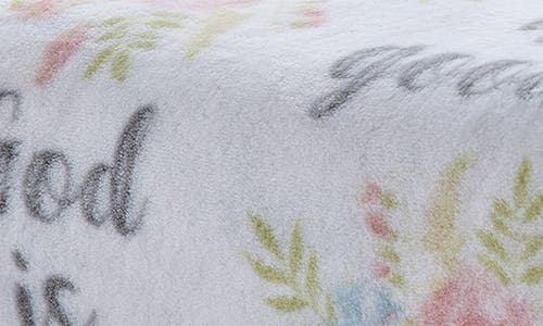 Luxury Home God Is Good Floral Plush Throw Blanket