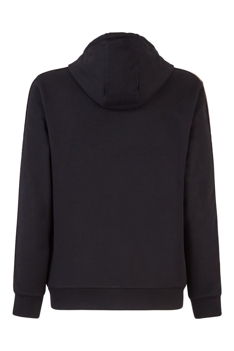 Taped FF Motif Hooded Sweatshirt, Alternate, color, NERO