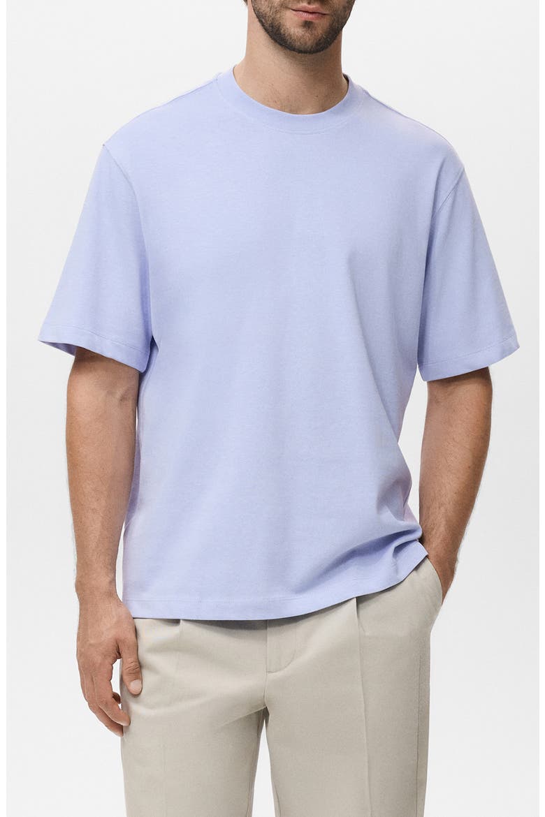 Relaxed Fit Solid Cotton T-Shirt, Main, color, SKY BLUE