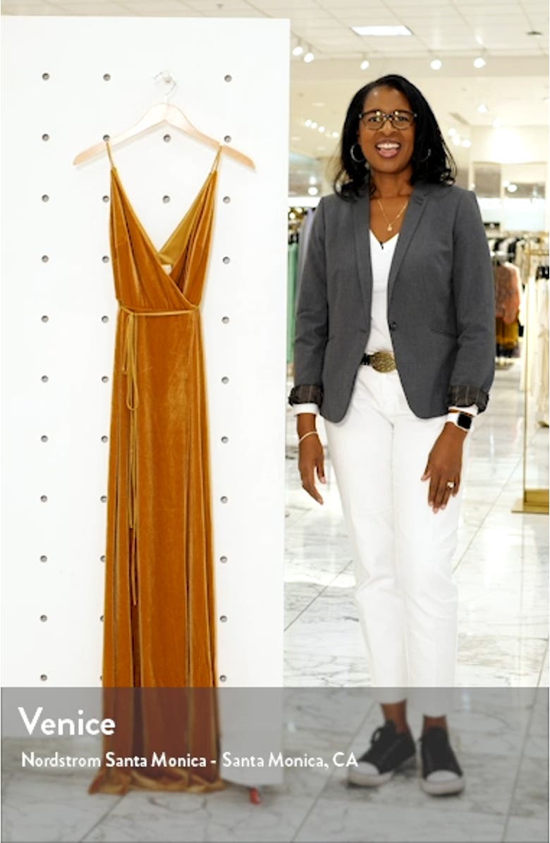 Andi Velvet Wrap Evening Gown, sales video thumbnail