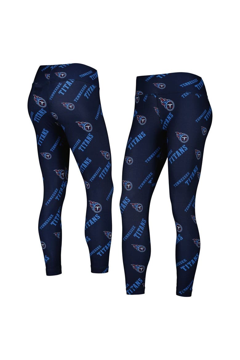 Women's Concepts Sport Navy Tennessee Titans Breakthrough Allover Print Lounge Leggings, Alternate, color, Navy