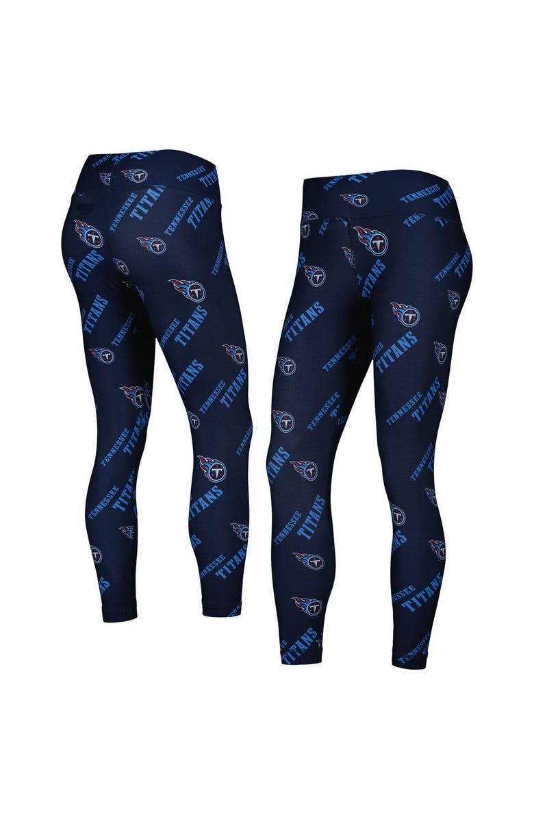 CONCEPTS SPORT Women's Concepts Sport Navy Tennessee Titans Breakthrough Allover Print Lounge Leggings, Alternate, color, Navy